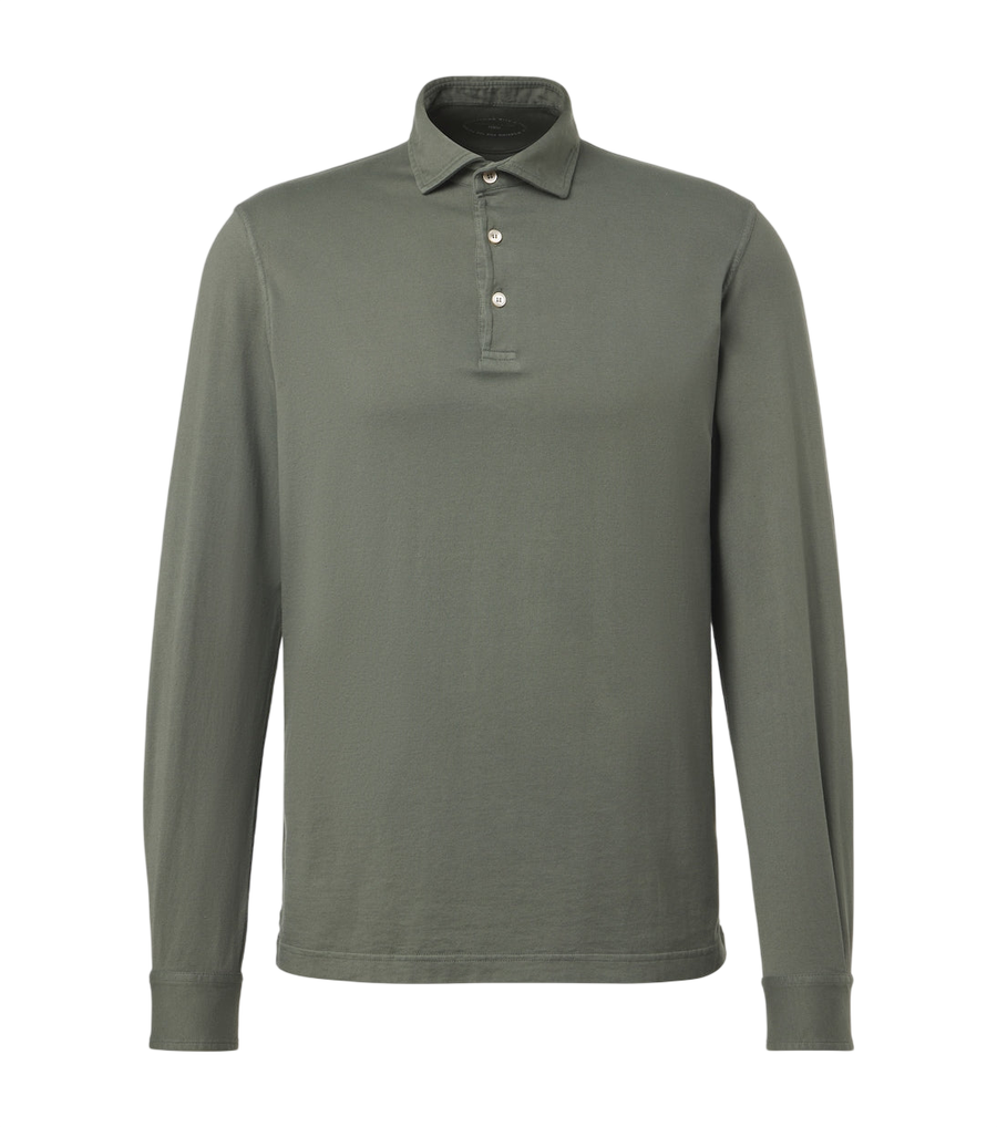 Fedeli Cotton piqué polo shirt