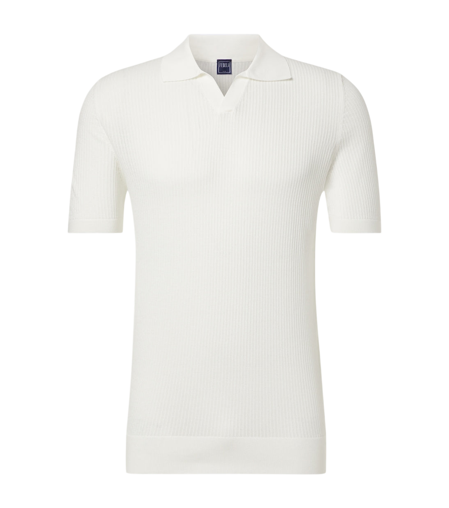 Fedeli Cotton piqué polo shirt