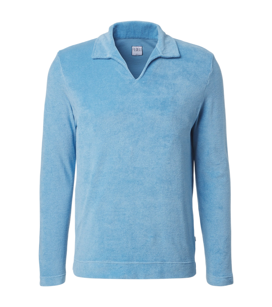 Fedeli Cotton terry polo shirt