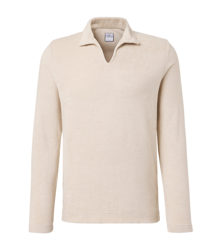 Fedeli Cotton terry polo shirt