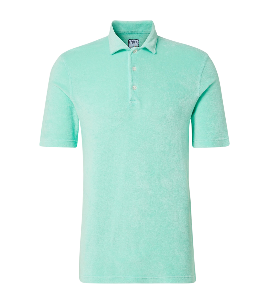 Fedeli Cotton terry polo shirt