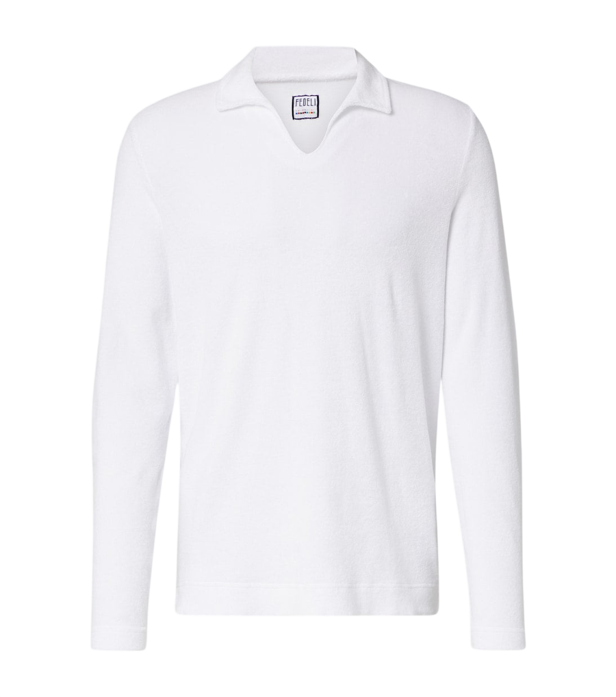 Fedeli Cotton terry polo shirt