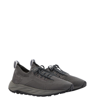 Fedeli Knitted suede-trimmed sneakers [white-bg-processed] 1786493723152