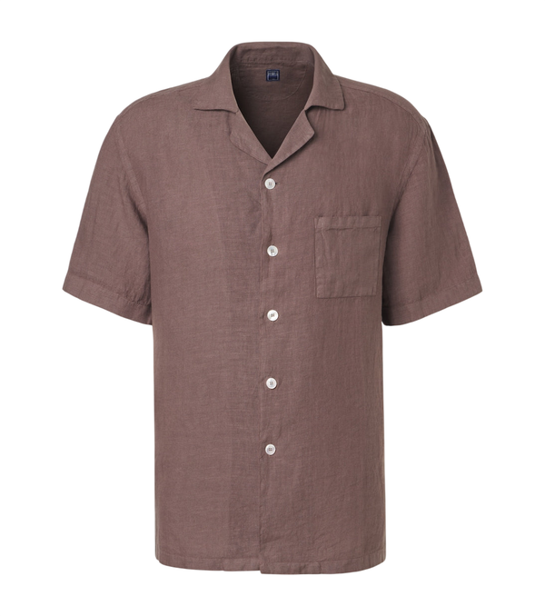 Fedeli Linen bowling shirt