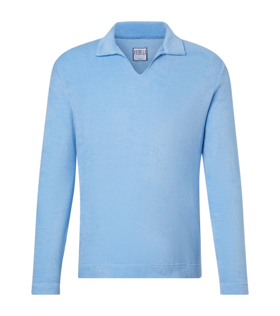 Fedeli Peter cotton terry polo sweater