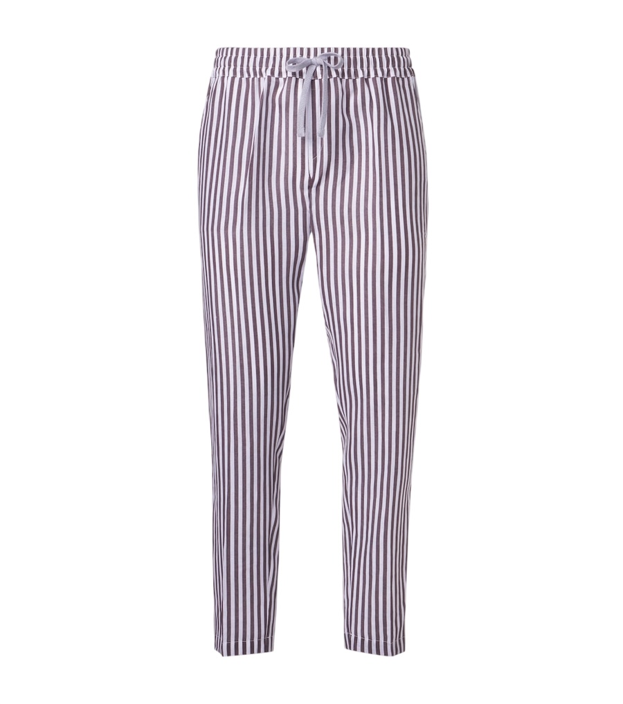 Fedeli Striped linen straight pants
