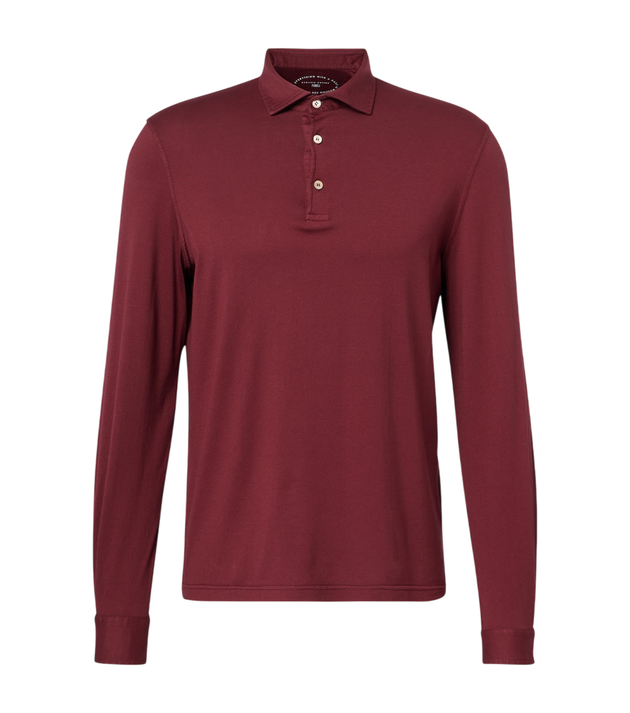 Fedeli Zero cotton jersey polo shirt