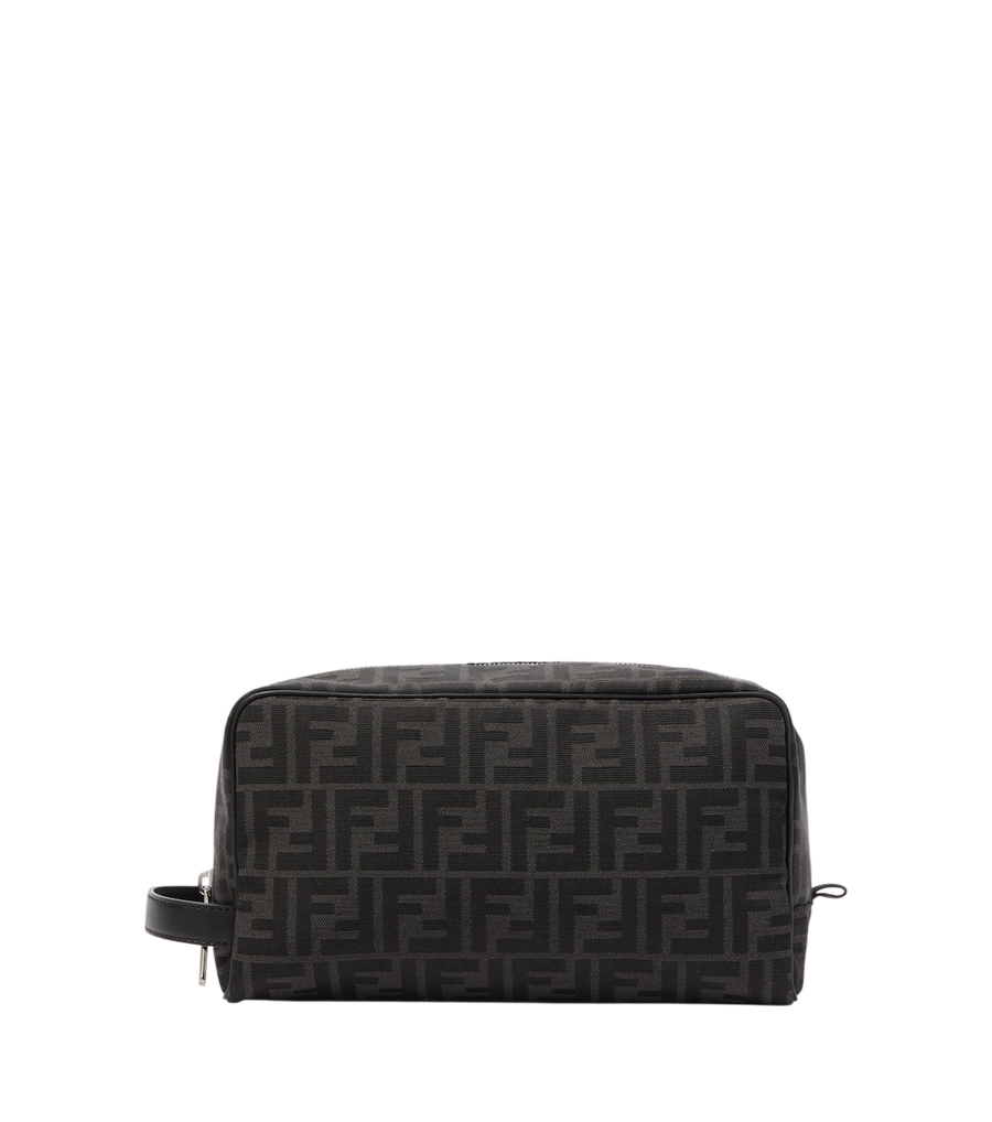 Fendi FF Zucca Small leather-trimmed toiletry bag