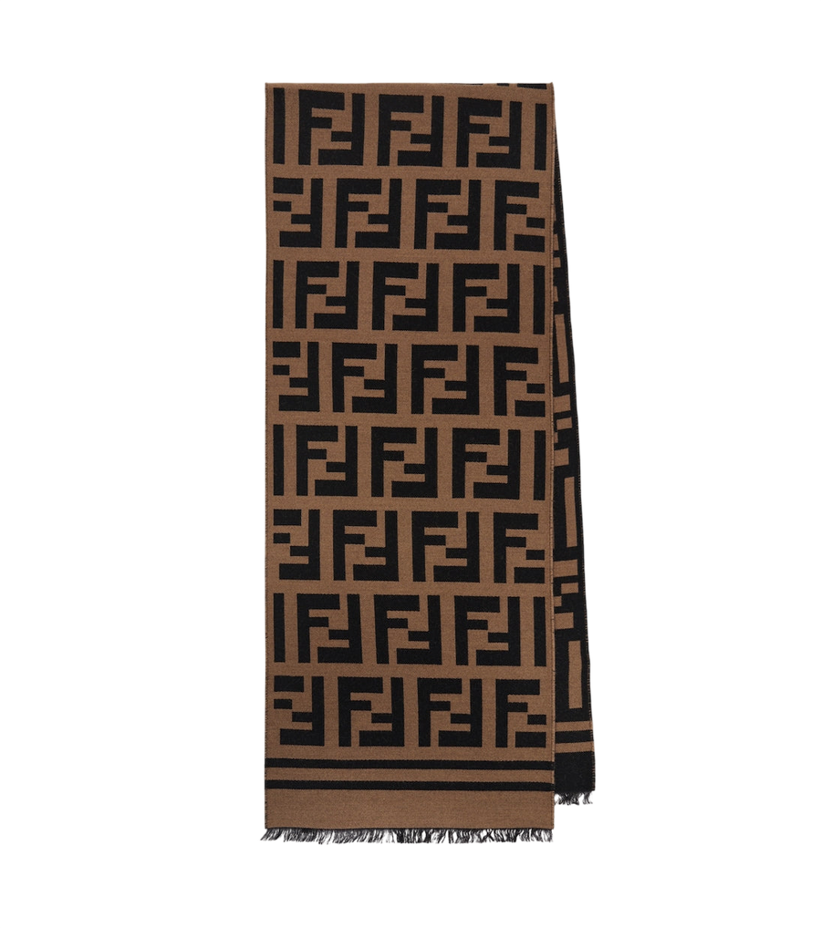 Fendi FF Zucca wool and silk scarf