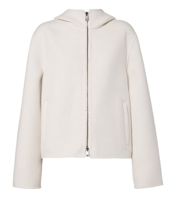 Fendi Hooded wool and silk jacket