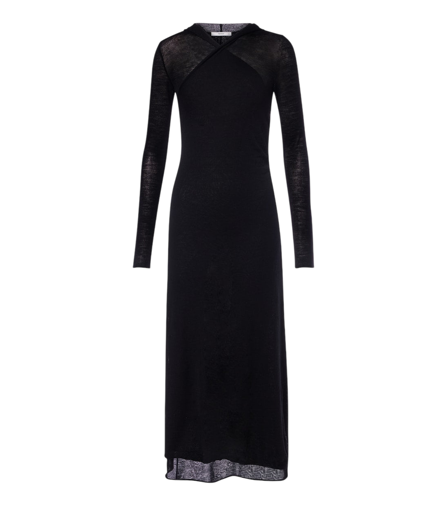 Fendi Hooded wool midi dress
