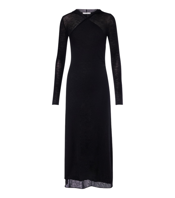 Fendi Hooded wool midi dress
