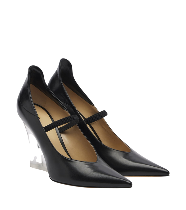 Escarpins compensés en cuir Fendi