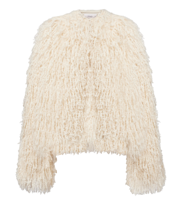 Fendi Mohair, cashmere, silk, and wool jacket
