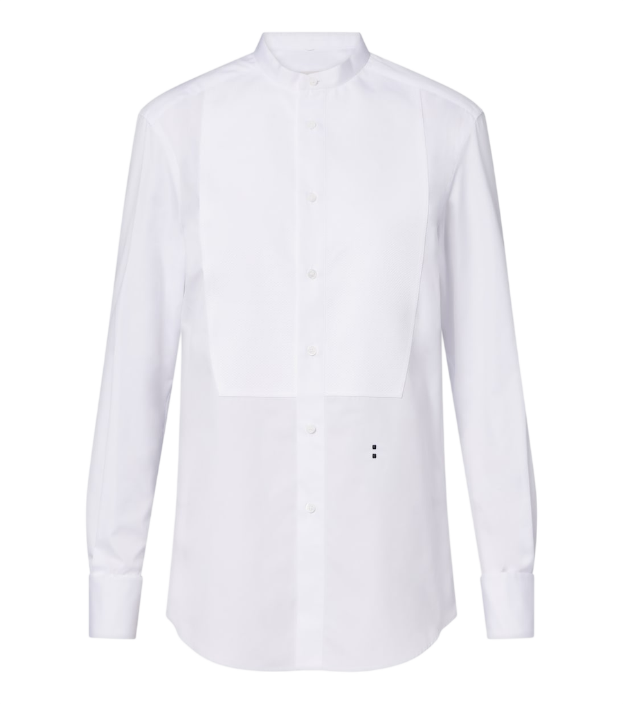 Fendi Piqué-trimmed cotton poplin shirt