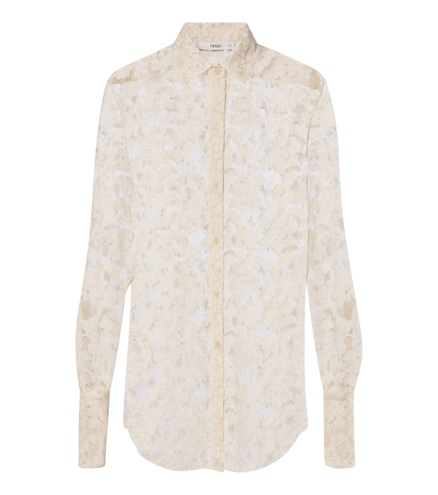 Fendi Sheer lace shirt
