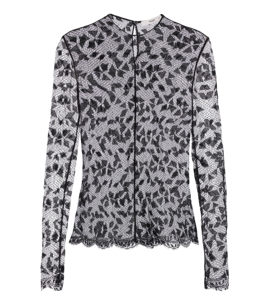 Fendi Sheer lace top