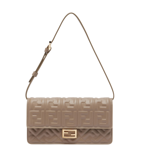 Fendi Tube FF leather wallet on chain