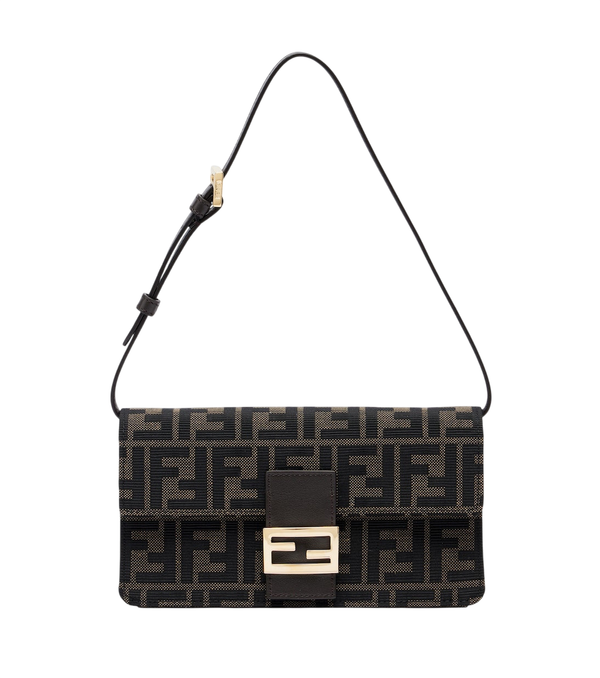 Fendi Tube jacquard canvas wallet on chain