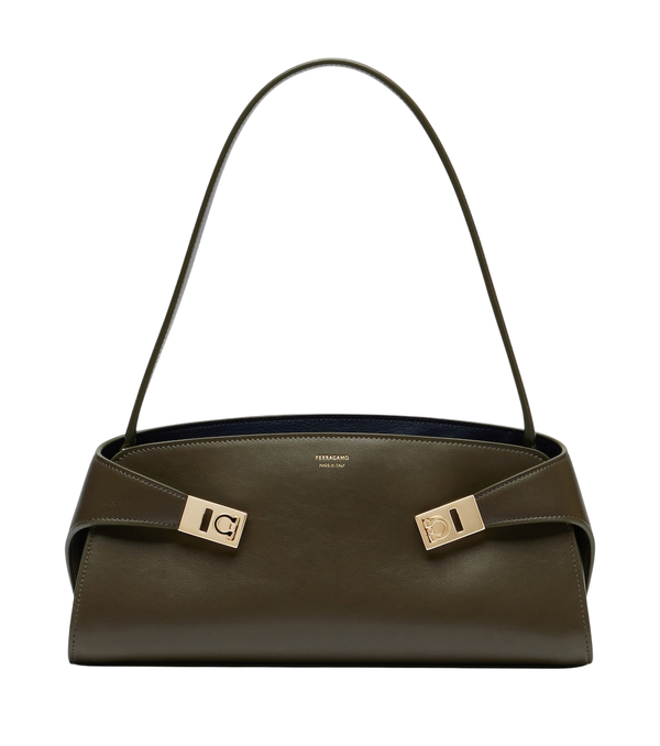 Ferragamo Hug East-West Small leather shoulder bag
