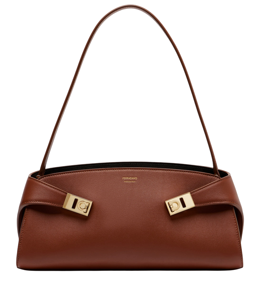 Ferragamo Hug East-West Small leather shoulder bag
