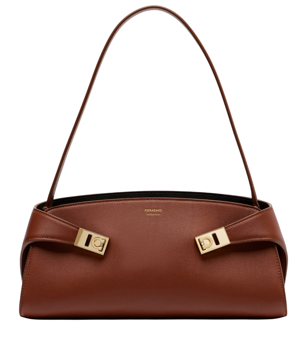 Ferragamo Hug East-West Small leather shoulder bag
