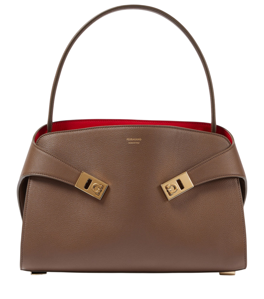 Sac porté épaule Hug Medium en cuir Ferragamo