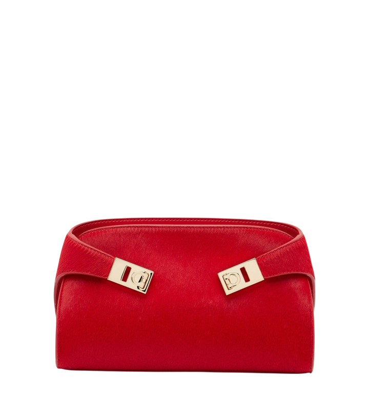 Ferragamo Hug Small calf hair clutch [white-bg-v2:b2975075-18c3-4c88-ac5f-f22e5b88da2d]