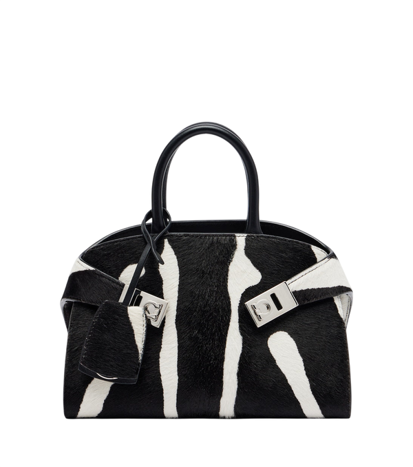 Ferragamo Hug Small zebra print top-handle bag
