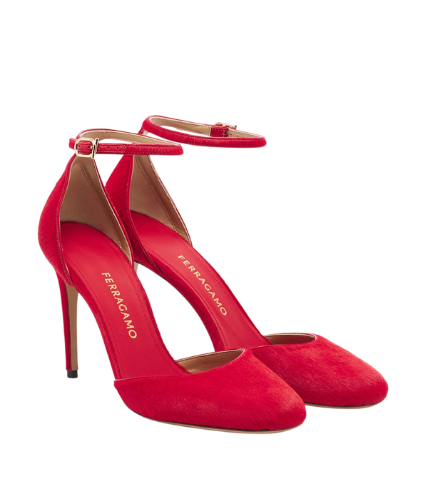 Ferragamo Maily calf hair pumps