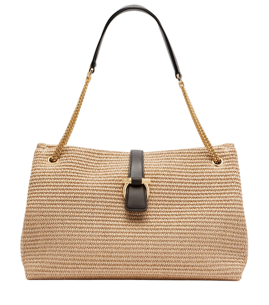 Ferragamo Medium raffia shoulder bag