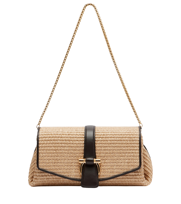 Ferragamo Mia Small raffia shoulder bag