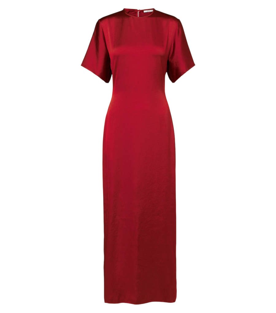 Fforme Imogen gathered satin maxi dress