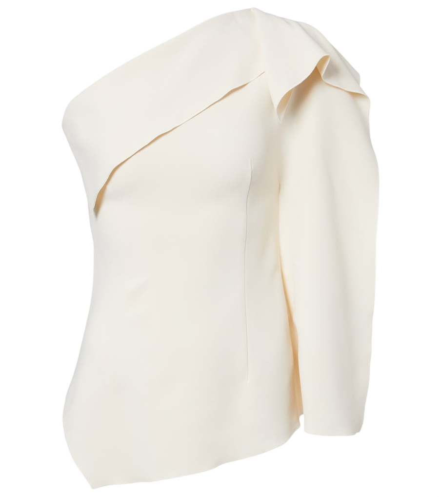 Fforme Lavinia draped one-shoulder top