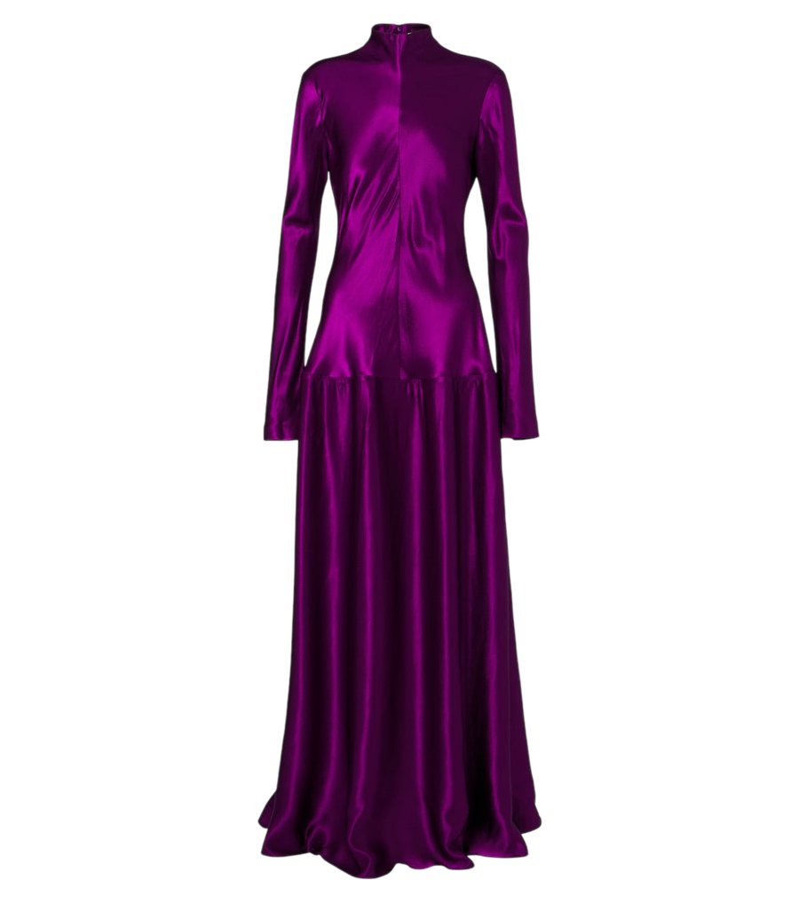 Vestido largo de satén Fforme