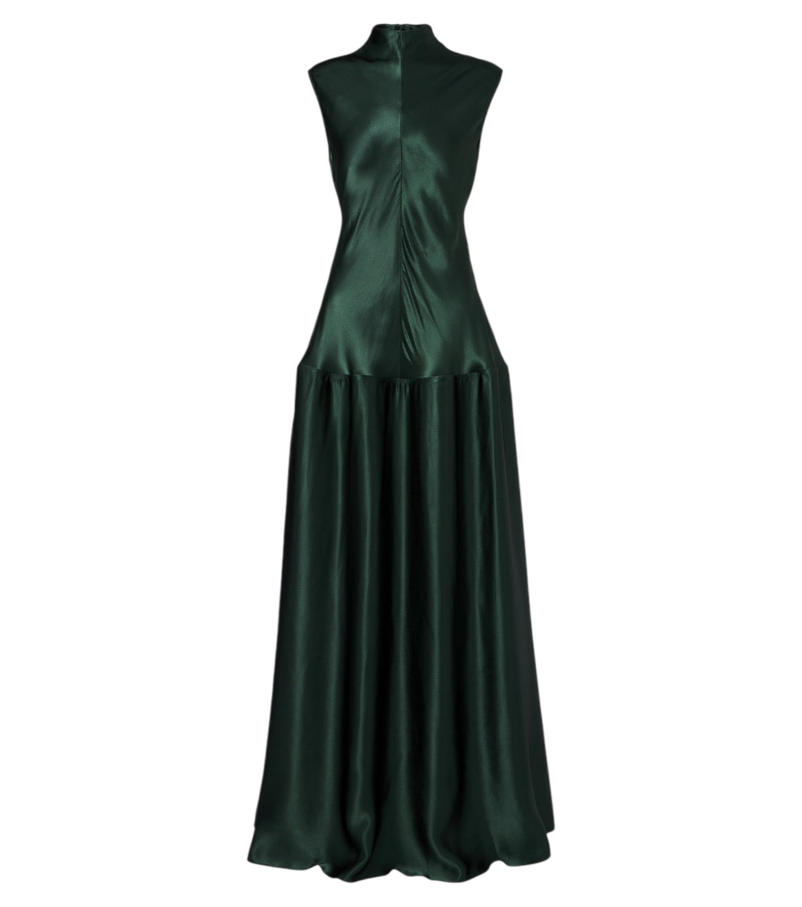 Fforme Vestido comprido em cetim