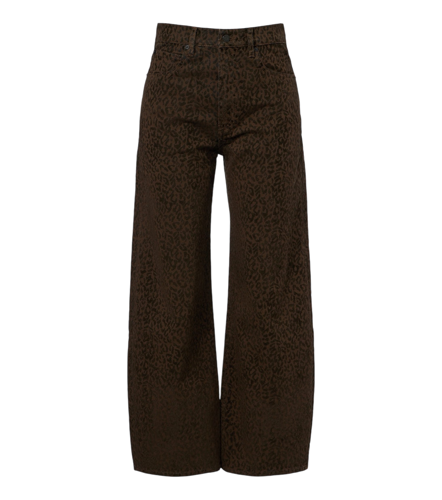 Vaqueros de pierna ancha con estampado de leopardo Frame Bow