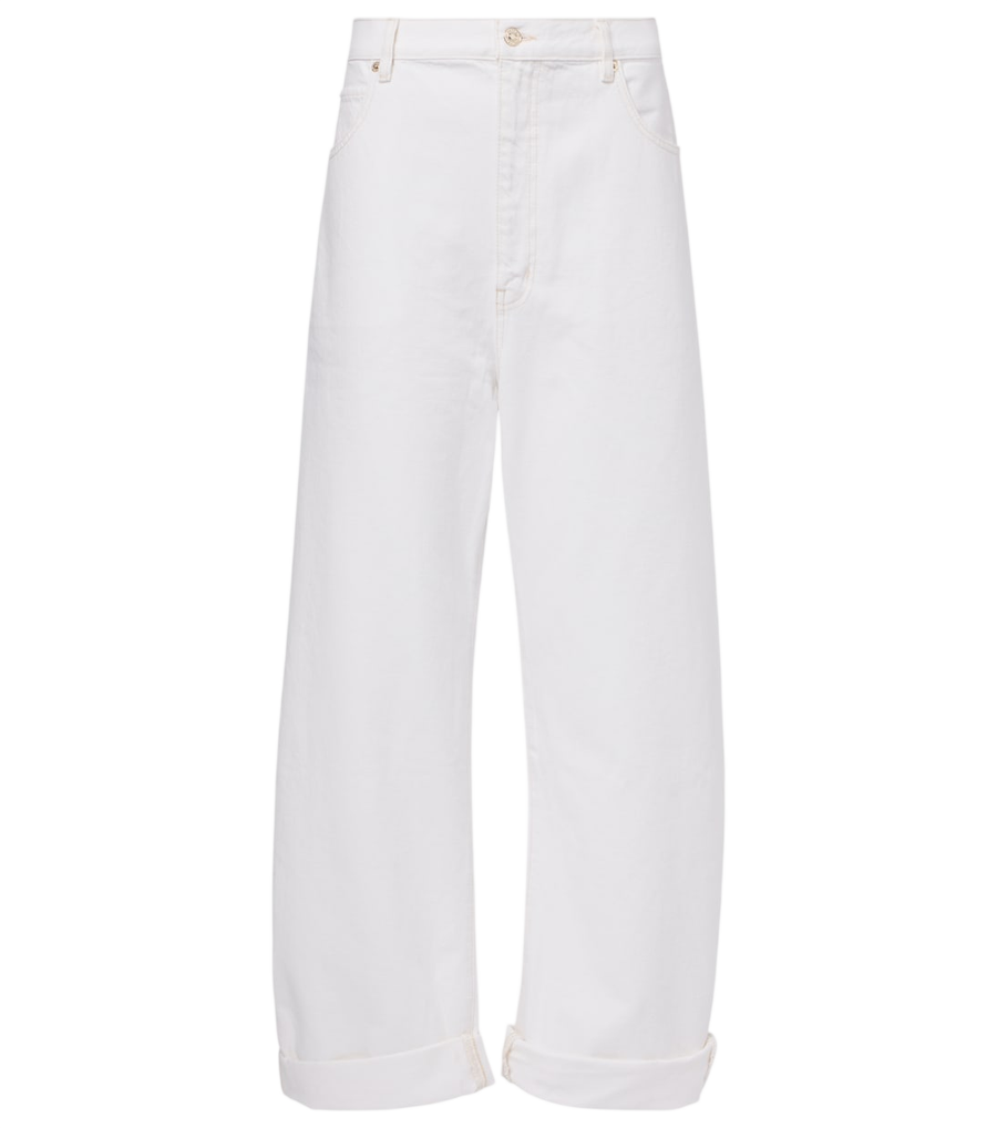 Frame Jeans Bubble a vita alta dal taglio barrel
