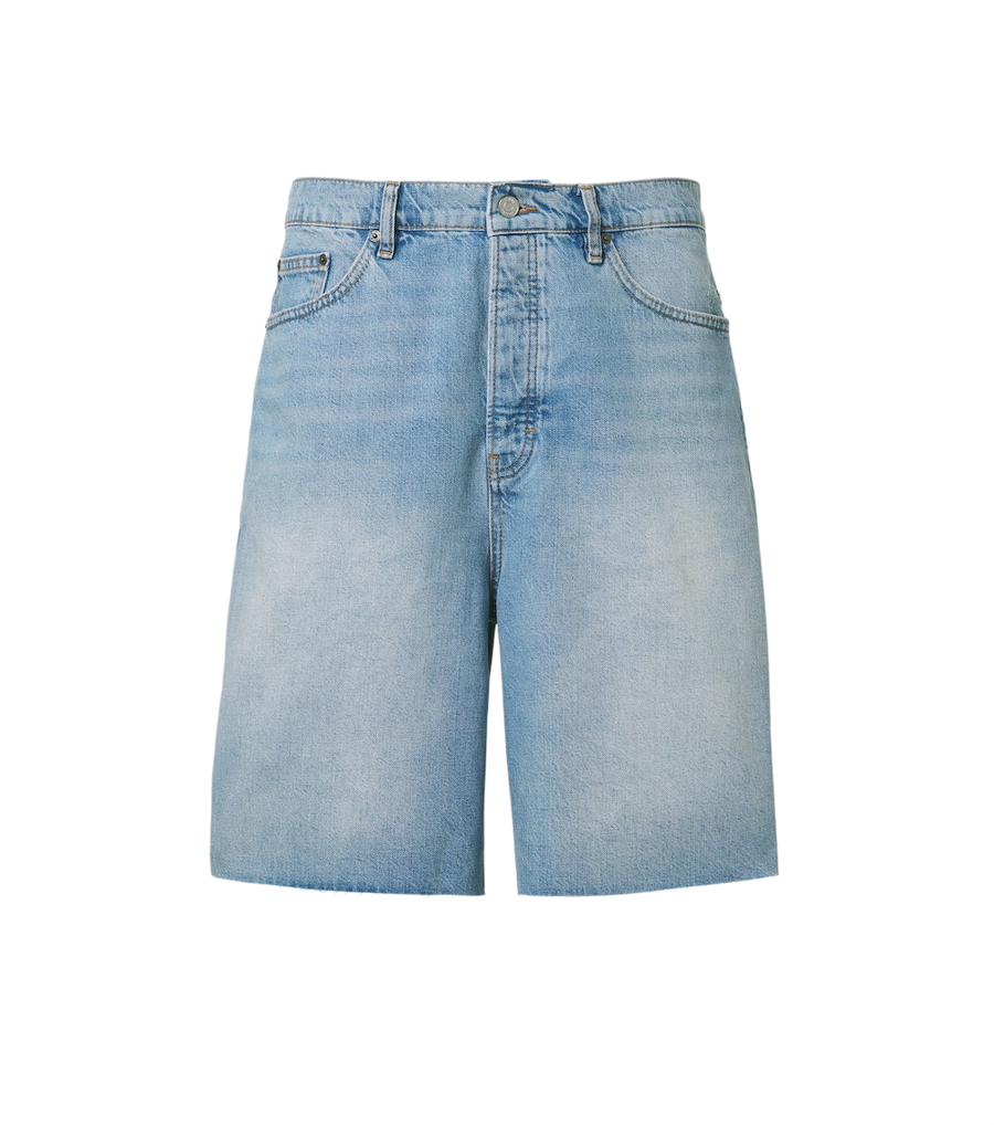 Frame DIstressed denim Bermuda shorts
