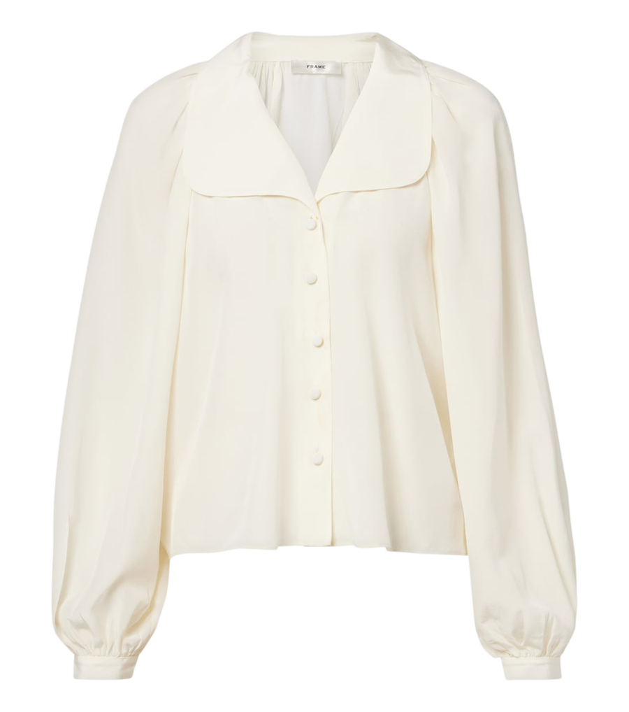 Blusa de georgette de seda Gala de Frame