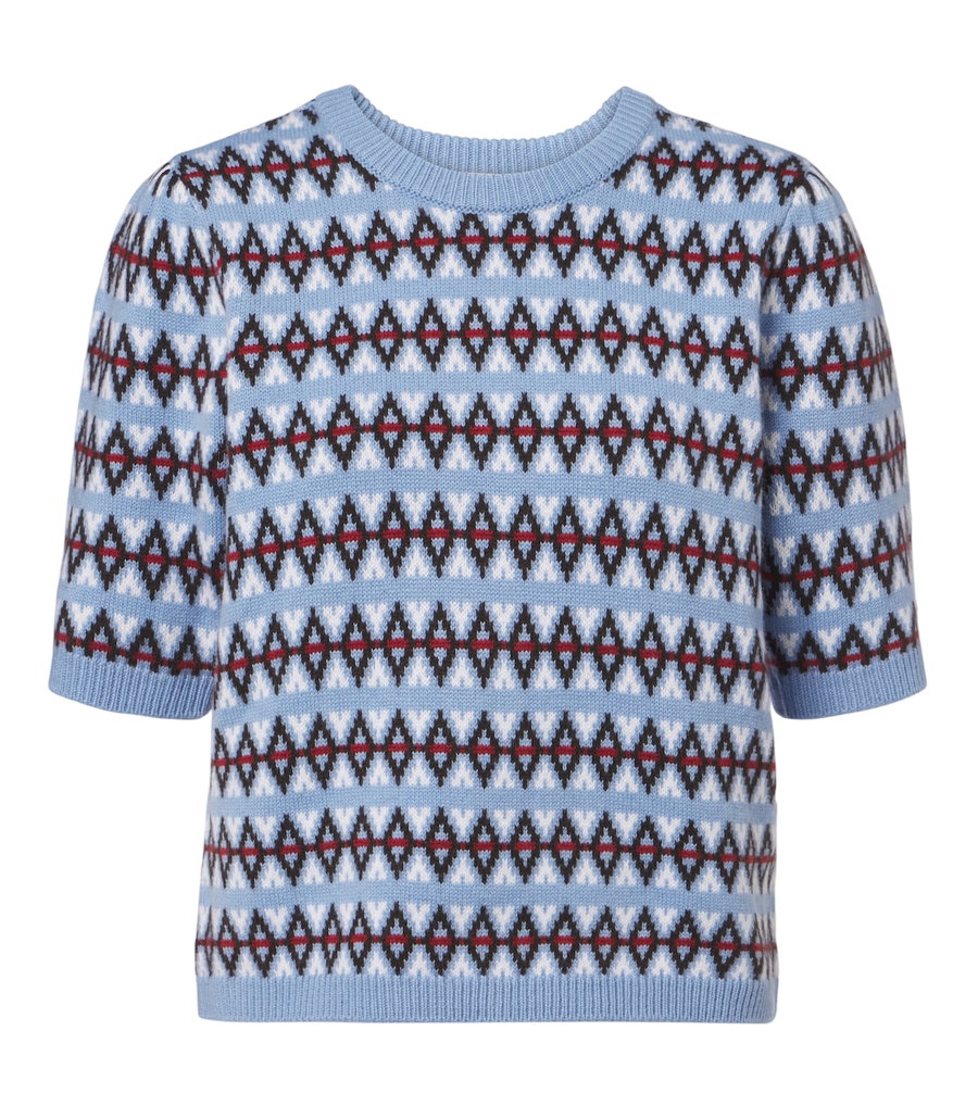 Frame Jacquard wool and cashmere sweater