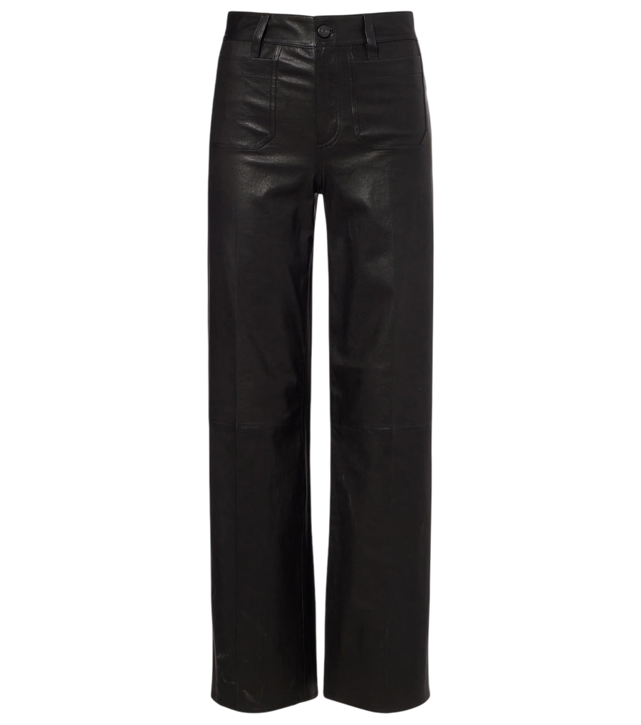 Frame Le Slim Palazzo high-rise leather pants