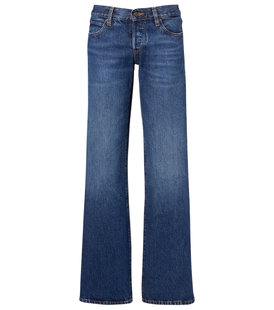 Jeans rectos de tiro bajo The Gray de Frame x Amelia Gray