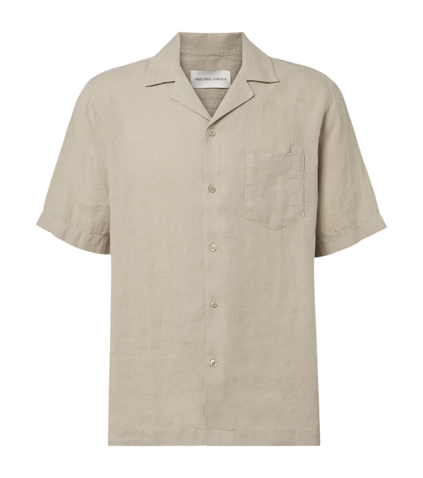 Frescobol Carioca Angelo linen bowling shirt