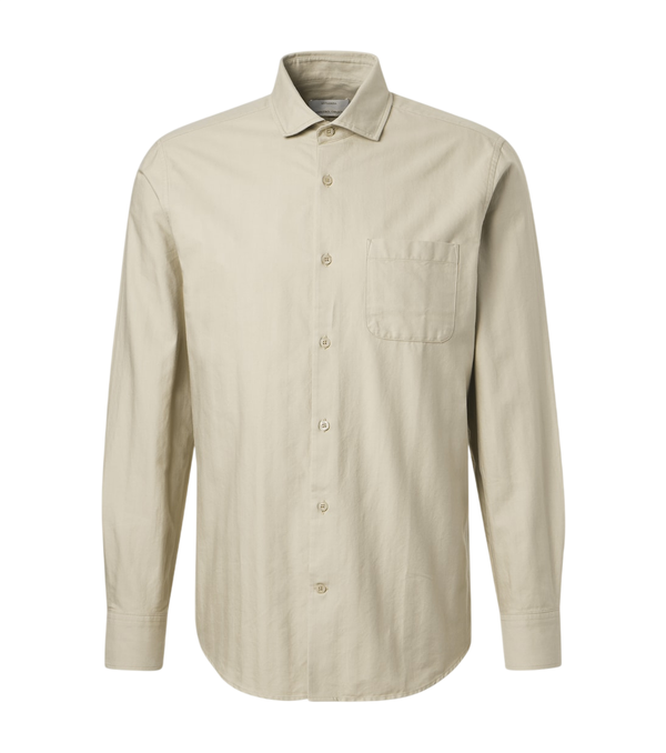 Frescobol Carioca Emilio herringbone denim shirt