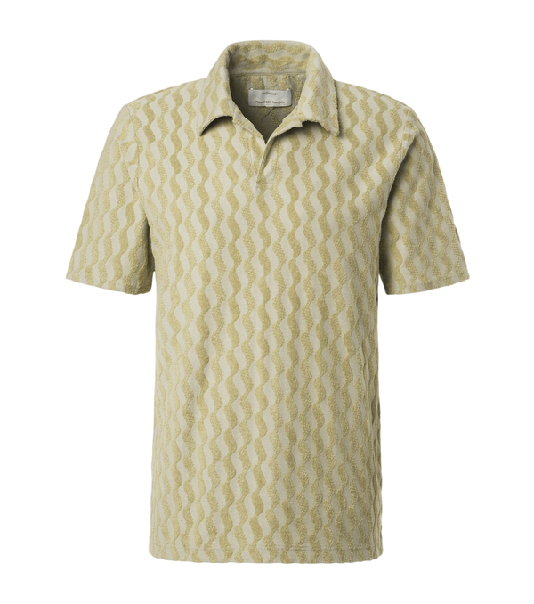Frescobol Carioca Faustino jacquard terry polo shirt