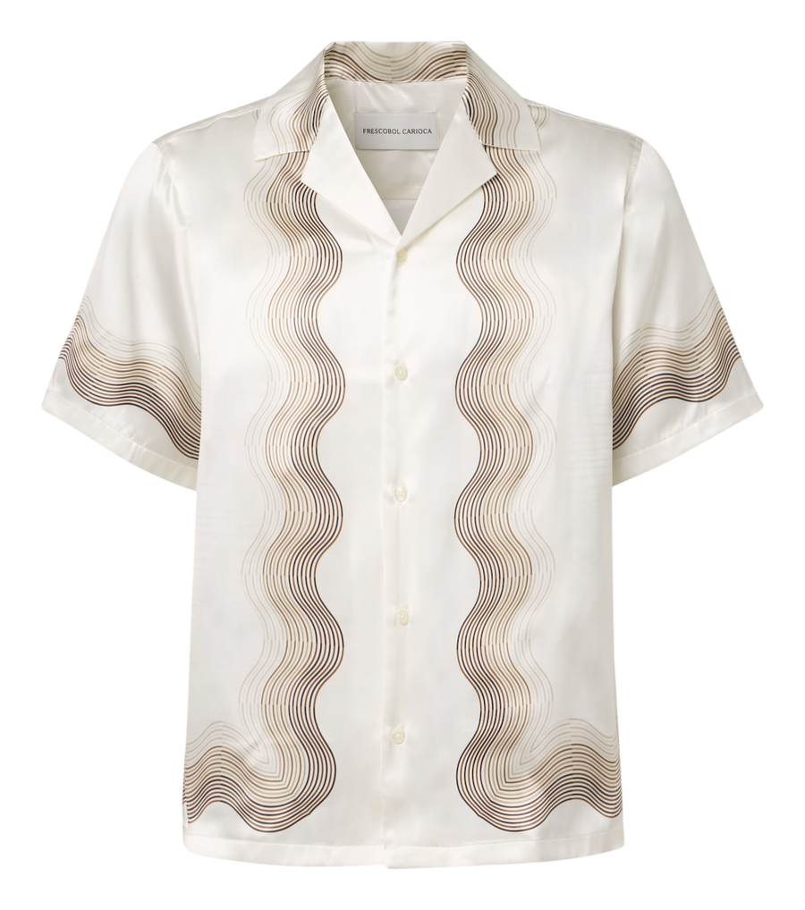 Frescobol Carioca Printed silk bowling shirt