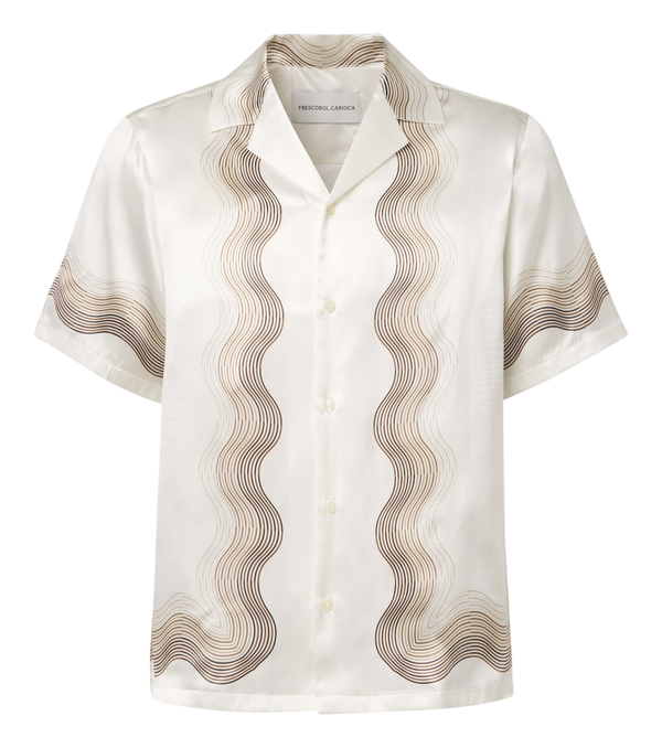 Frescobol Carioca Printed silk bowling shirt