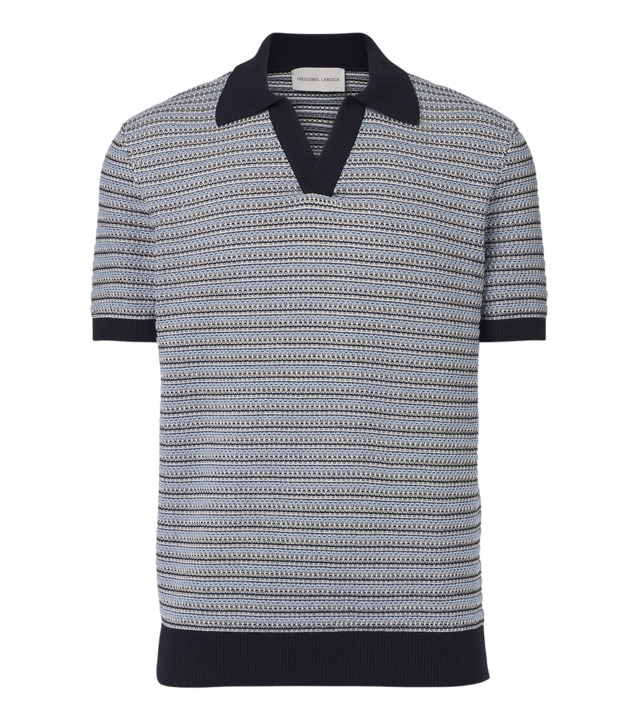 Frescobol Carioca Rino cotton and cashmere polo shirt