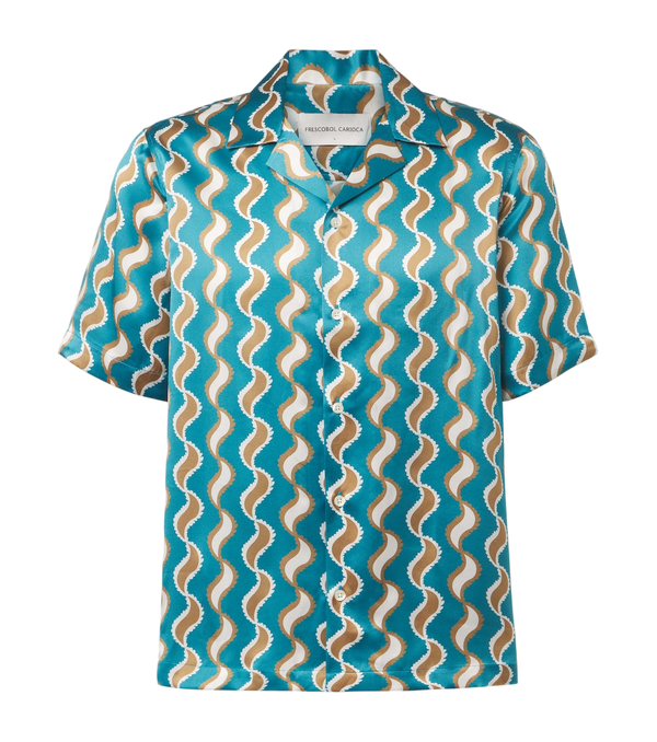 Frescobol Carioca Roberto printed silk shirt